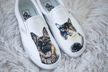 Load image into Gallery viewer, Handpainted Custom Pet Portrait Vans (two pets)
