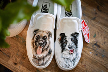 Load image into Gallery viewer, Handpainted Custom Pet Portrait Vans (two pets)