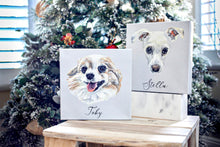 Load image into Gallery viewer, Custom Painted Pet Portrait headshot 10x10 canvas
